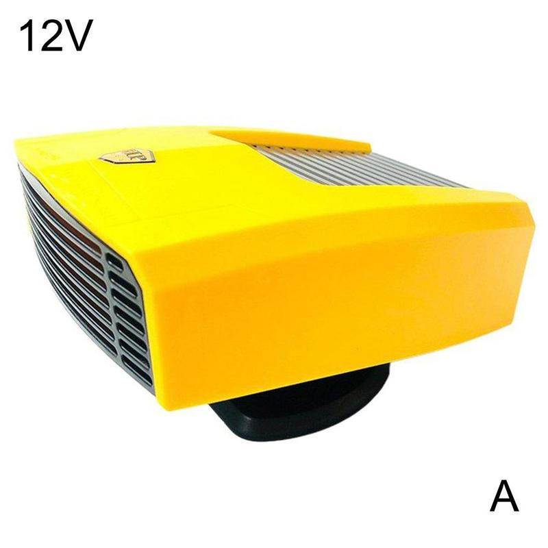 12V/24V 800W Auto Luchtverwarming Ontdooien Defogging Koelventilator Voorruit Quick Verwarming Auto Heater Fan: 12V Yellow