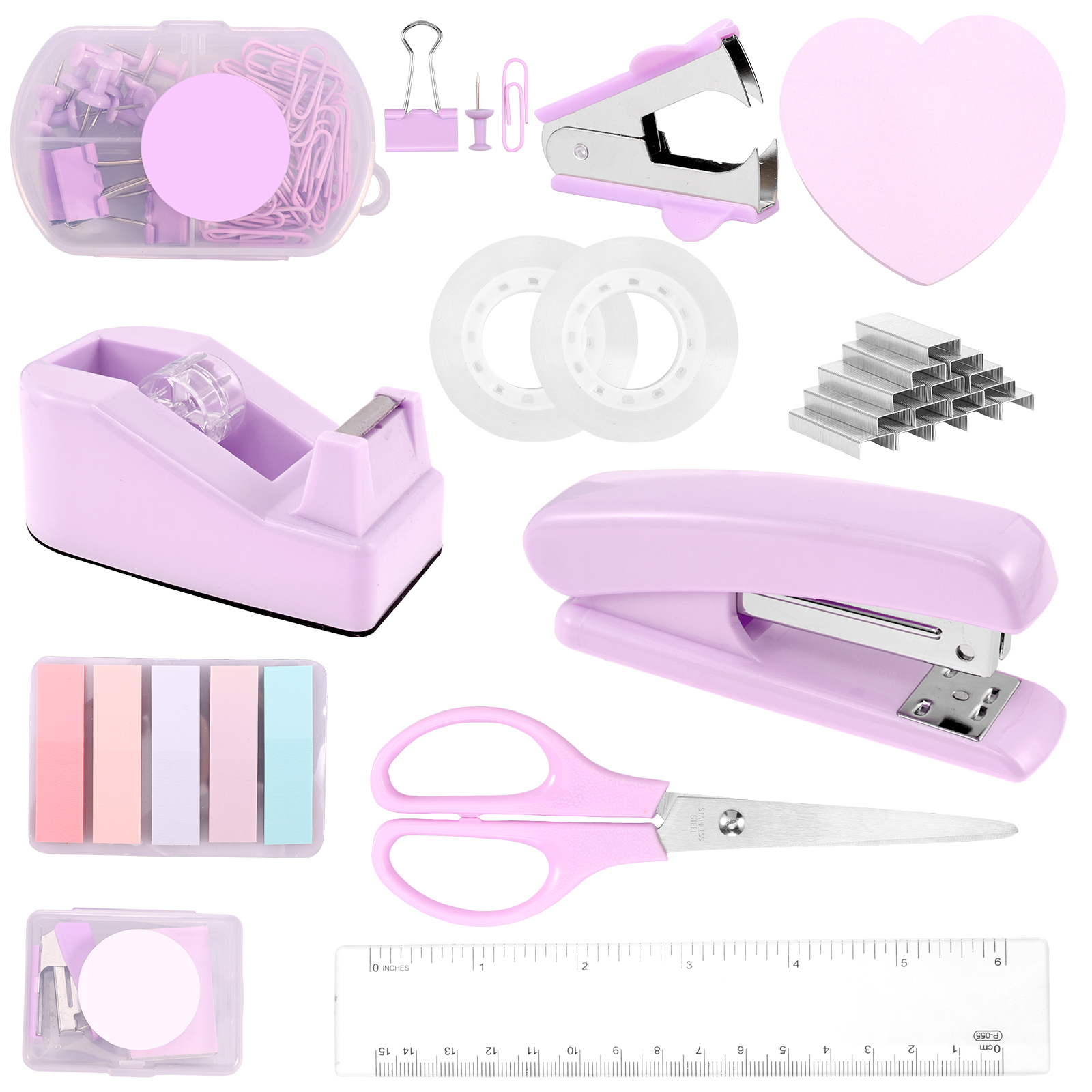 Bureau-organizers Accessoires Kantoorbenodigdheden met nietmachine, nietjesverwijderaar, clips, schaar, regel back-to-school studentenbenodigdheden