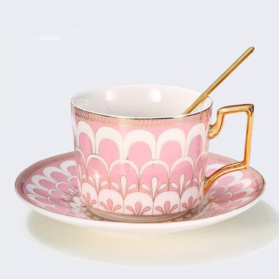 Ceramic Coffee Mugs Breakfast Milk Tea Cup Drinkware With Tray & Spoon Kitchen Drinking Utensils Wedding Eco-Friendly: Style 5