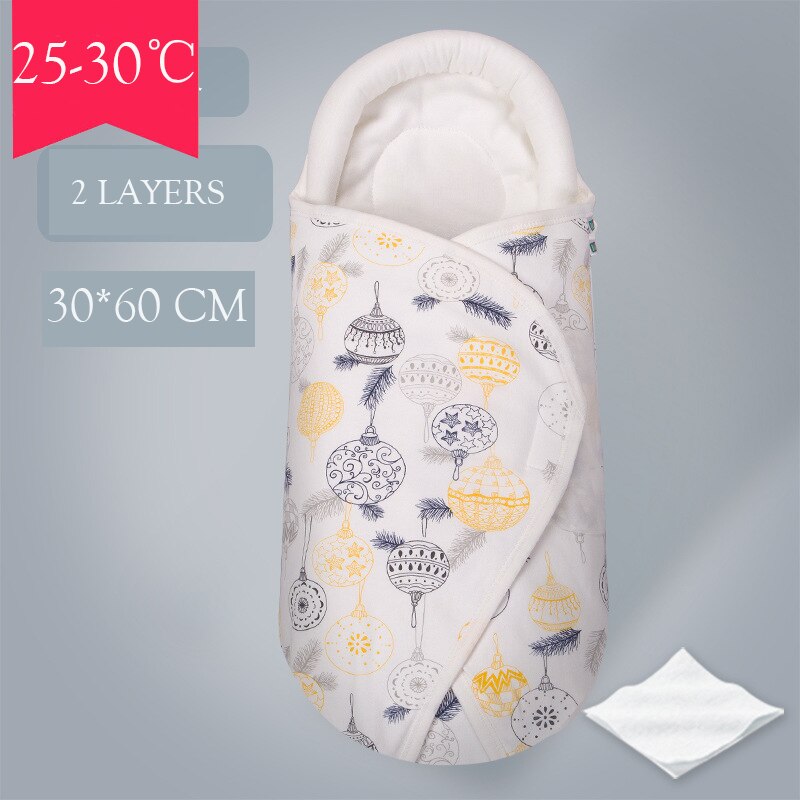 Manta envuelta con Velcro para bebé, almohada de cabeza en forma de U, protección, saco de dormir, cochecito para niño y niña: 2 Layers 10