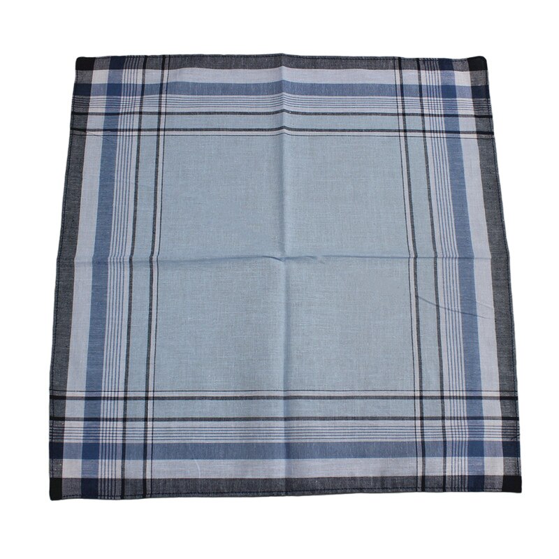 12Pcs Classic Vintage Plaid Stripe Handkerchief Hanky Men Pocket Squares Cotton Business Casual Chest Towel Hankies Scarves