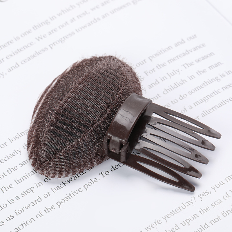 Pinzas para el pelo esponjosas, insertos invisibles para el cabello, almohadillas esponjosas para el cabello, almohadillas de raíz, rizadores de pelo sin calor, herramientas de estilismo: coffe