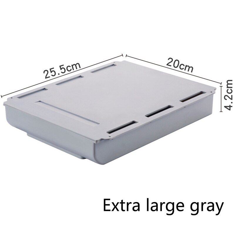 Self-Adhesive Stationary Container Under Desk Drawer Organizer For School Office Desk Hidden Desktop Organizer Pen Box Holder: GY-L