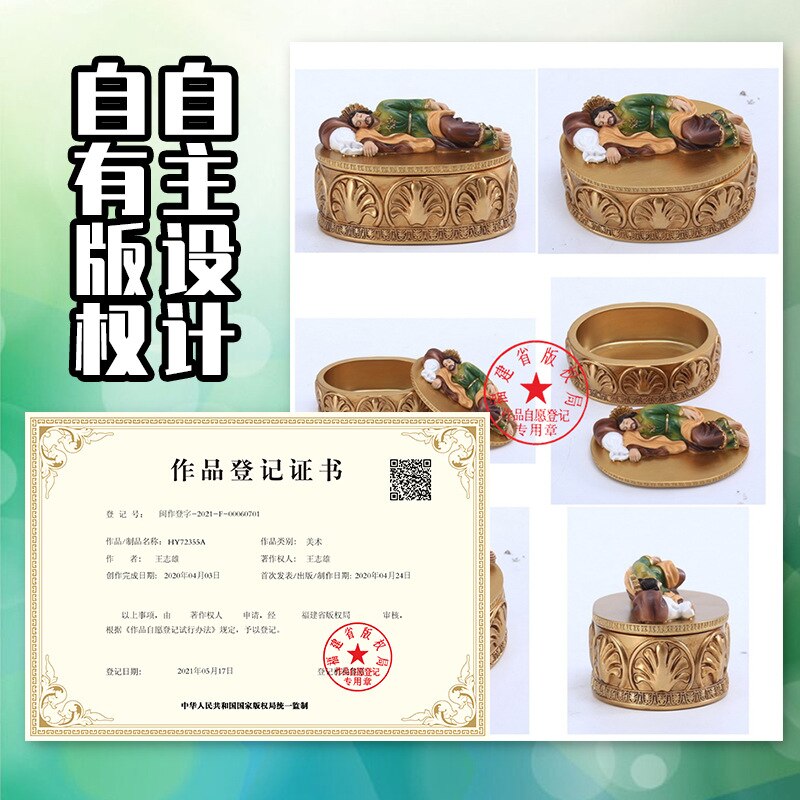 Homhi Saint Joseph Jewelry Box Religious Ornaments Christian Desktop Decoration Resin Crafts Decoration Accessorie HBJ-075