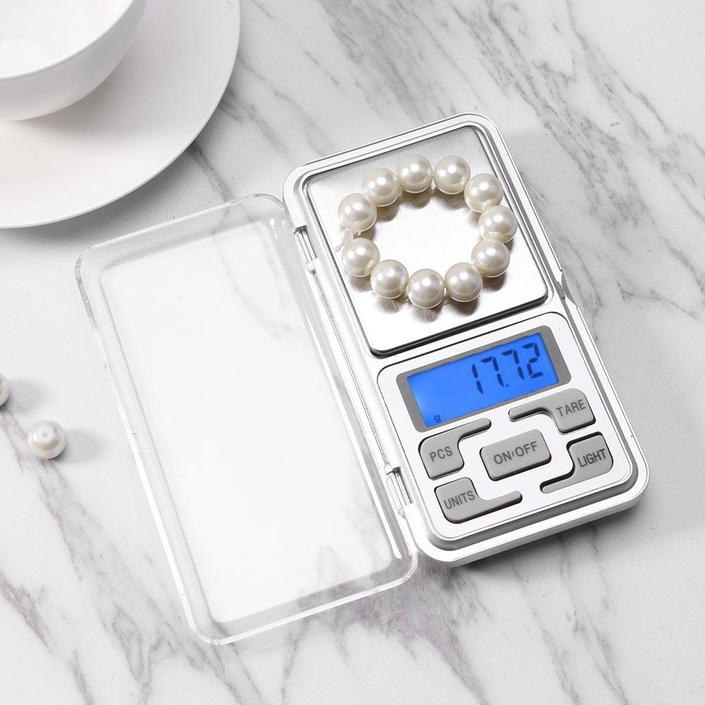 Mini Precision Digital Scale Portable Blue Backlight LCD Pocket Electronic Scale for Gold Jewelry Balance Gram Scales