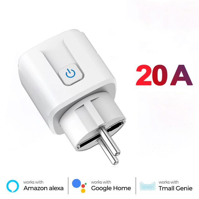 Tuya 16A 20A EU inteligentne gniazdo inteligentna wtyczka WiFi z monitorowaniem mocy funkcja odliczania czasu sterowanie głosem Alexa Google Assitant: Bundle3