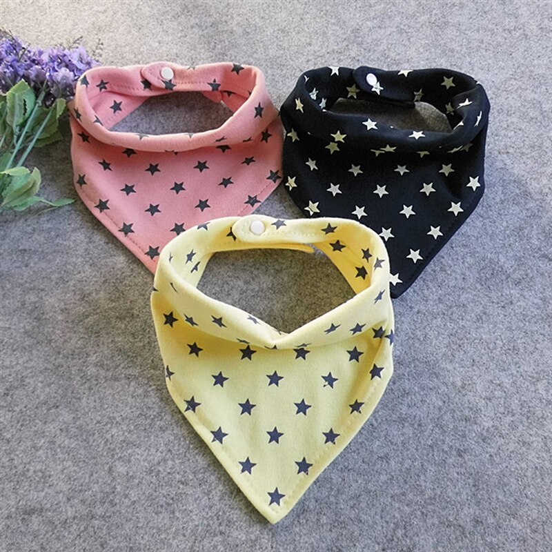Baby Bibs Cartoon Saliva Towel Baby Care Stars Printing Children Triangle Fashoin Bib Child Cleaning Products