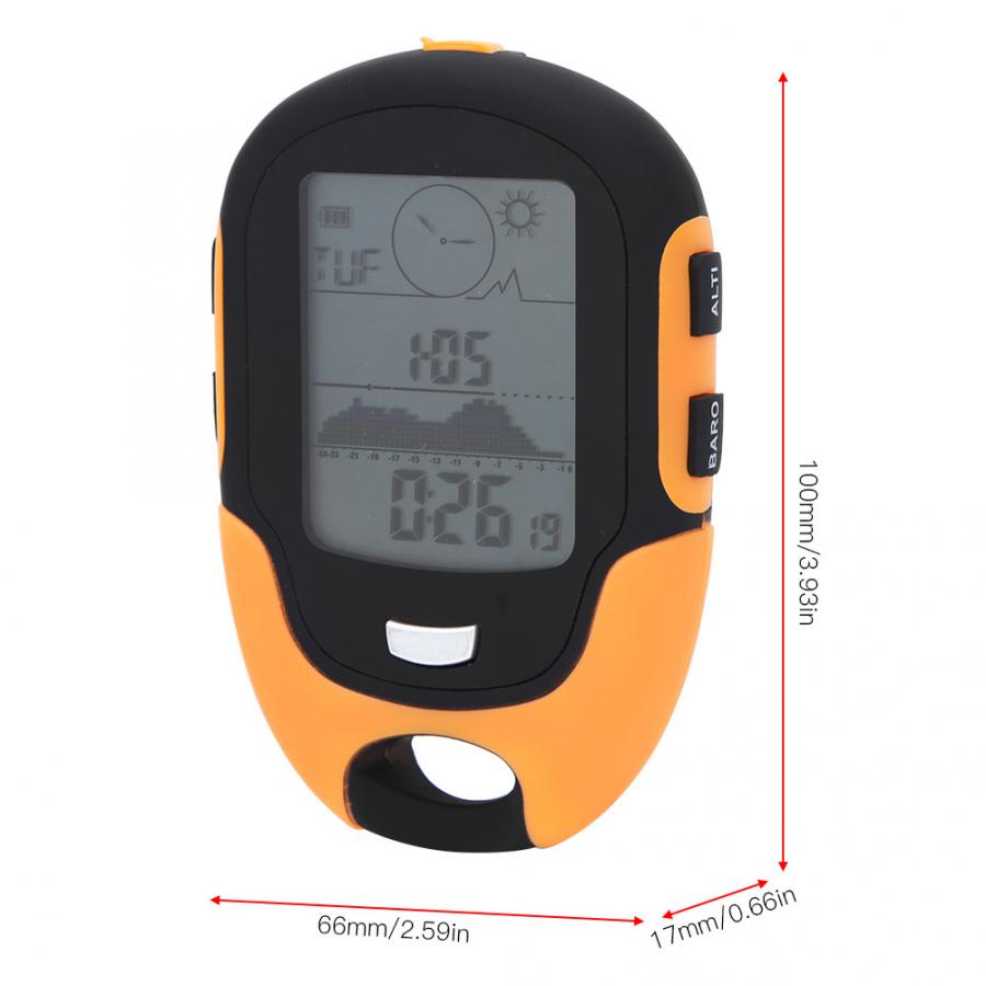 draussen Multifunktions Digitale Bergsteigen Höhenmesser FR500 Kompass Angeln Barometer Bergsteigen Höhenmesser
