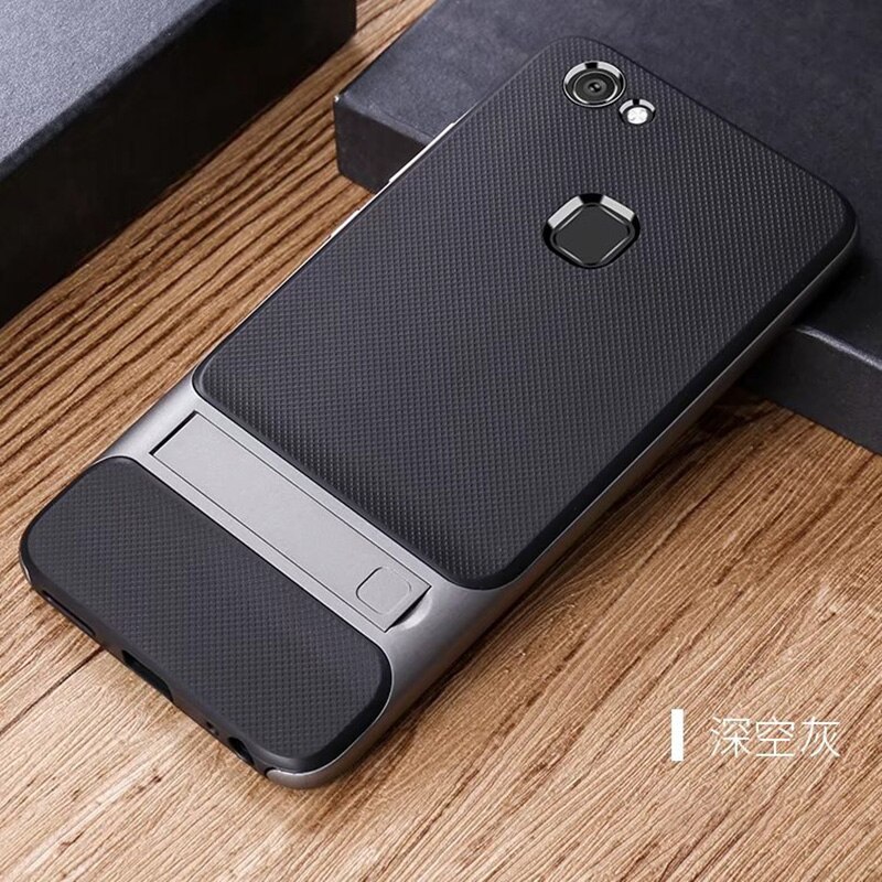 Leuke Mobiele Telefoon Cover Voor Vivo V7 Plus V7Plus Case Cover 5.99 &quot;3D Kickstand Silicone Pc Hybrid 360 Beschermende y79 Armor Shell: Royce Gray