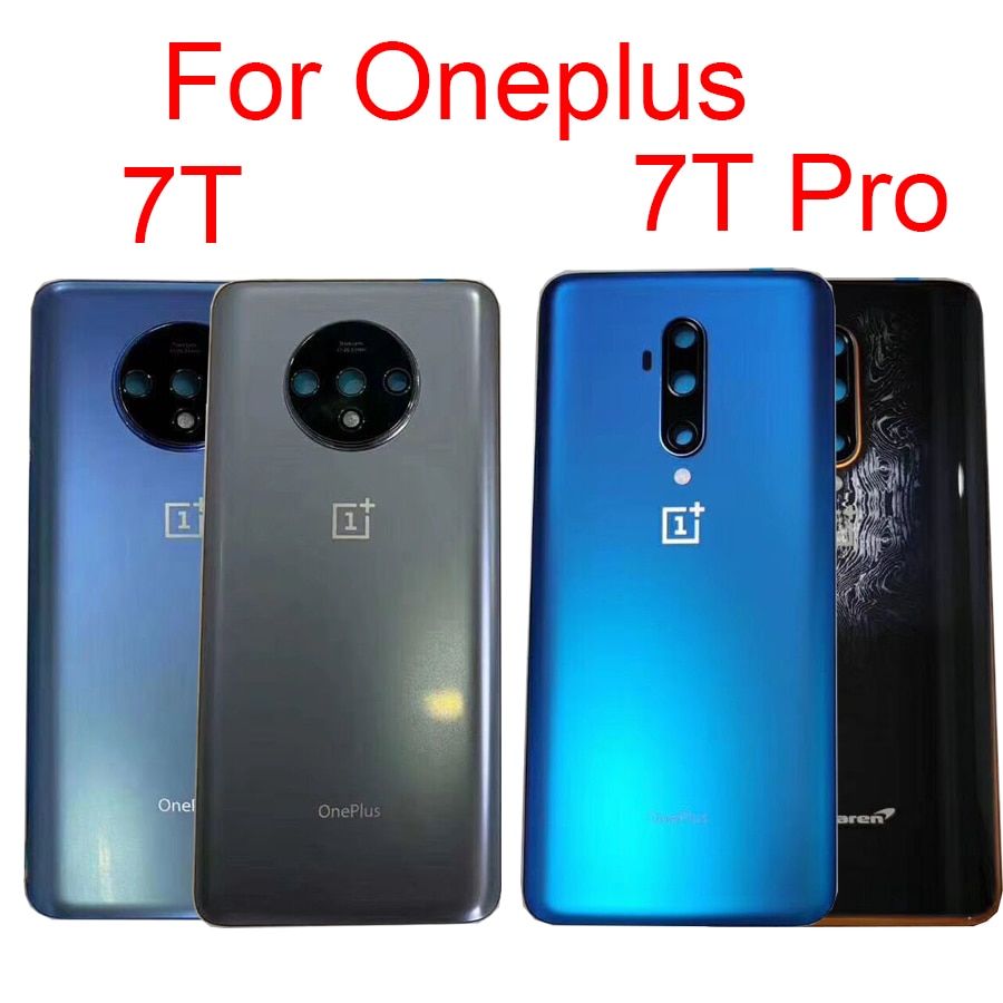 Originale Della Copertura Posteriore di Vetro Oneplus7 7 T pro Coperchio Della Batteria di Un Più di 7 T Posteriore del Portello Della Cassa Oneplus 7 T copertura posteriore con Obiettivo Della Fotocamera