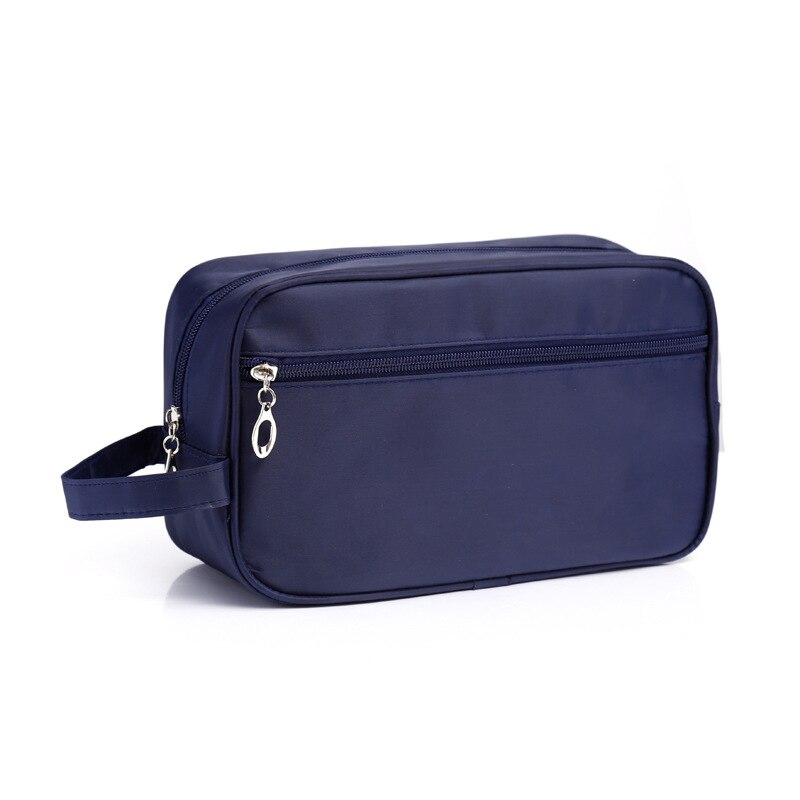 Waterproof Double-layer Wash Cosmetic Bag Large-capacity Ladies Beauty Makeup Bag Men's Travel Business Organizer Toiletry Bags: Deep Blue