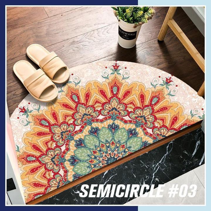 Halfronde Vloer Tapijt Mat Anti-Slip Tapijt Zachte Vloer Deur Mat Househould Badkamer Woonkamer Keuken Wc Voet Pad: 45x90cm / Number 3