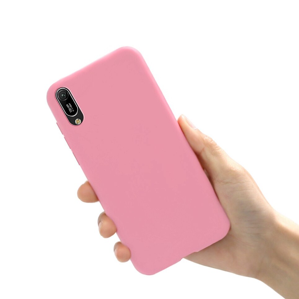 Huawei Y6 Profi fallen Weiche Silikon TPU Schutzhülle Zurück Abdeckung Für HuaweiY6 Profi huawei y 6 Profi MRD-LX2 Süssigkeit FARBE Stoßstange funda: rosa