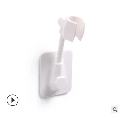 Douche Beugel Punch-Gratis Slang Basis Nozzle 360 Verstelbare Badkamer Douchekop Holder Wall Mounted Douche Beugels Accessoires: WHITE