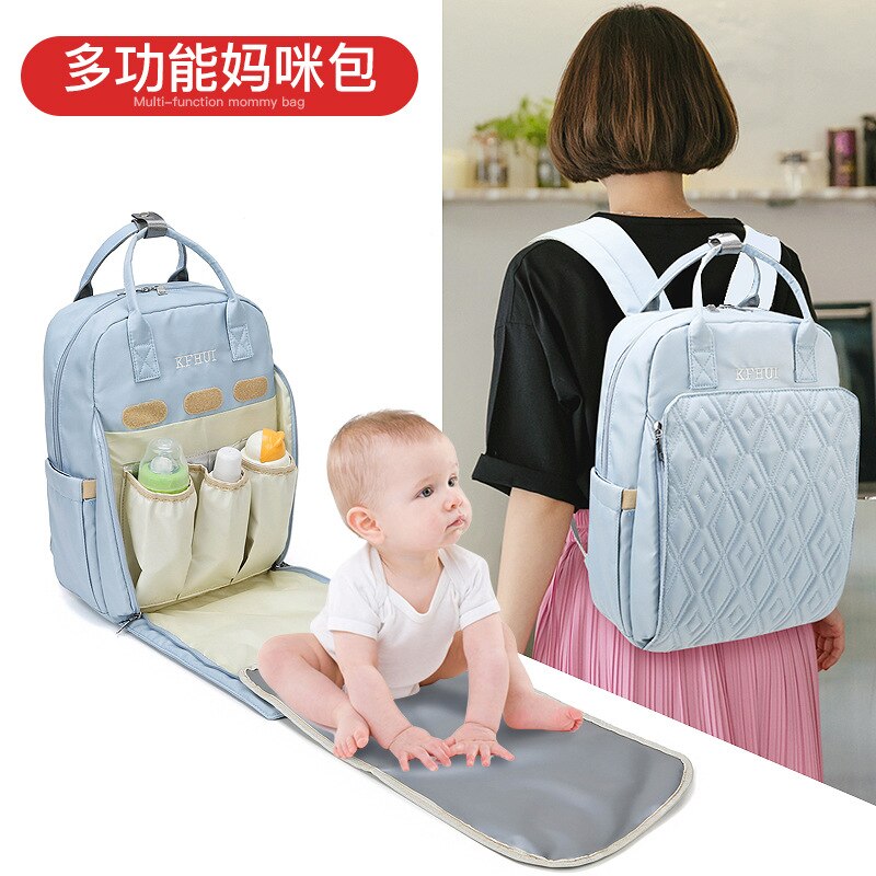 Mode Luiertas Schouders En Een Schouder Multifunctionele Tas Grote Capaciteit Mother 'S Tas Met Baby Verpleging Lichtgewicht Hand