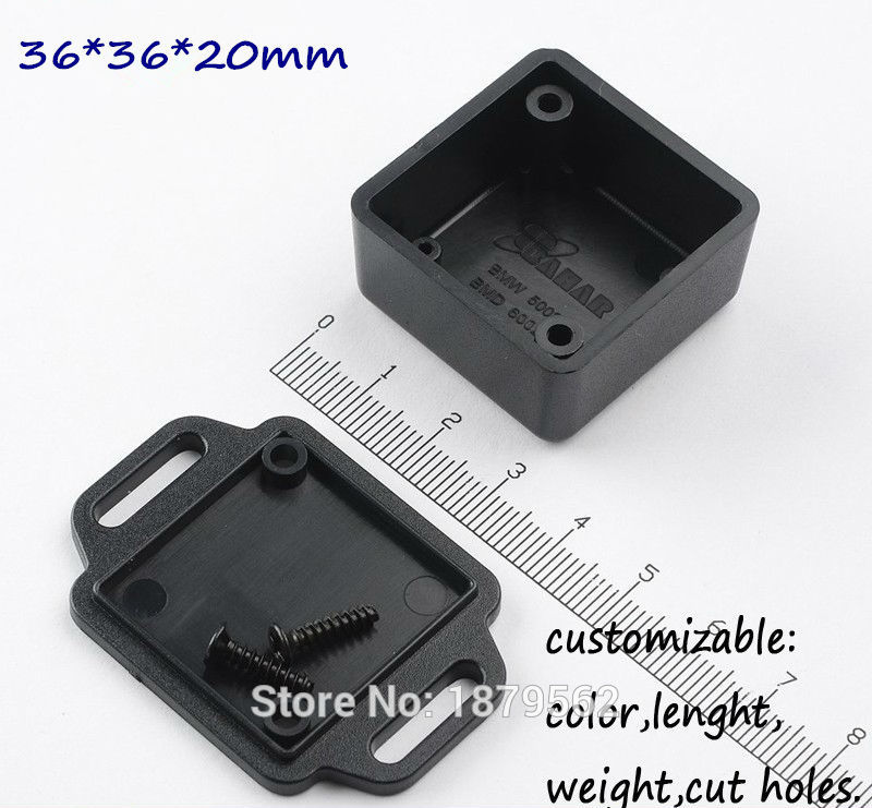 [2 colors] 36*36*20mm DIY plastic box electronics wall mount plastic enclosure abs electronics projects boxe control out case
