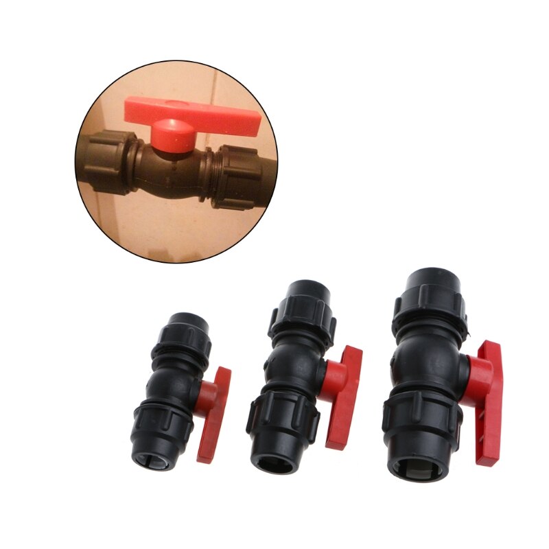 20/25/32mm Plastic Water Pipe Quick Valve Connector PE Tube Ball Valves Accessories