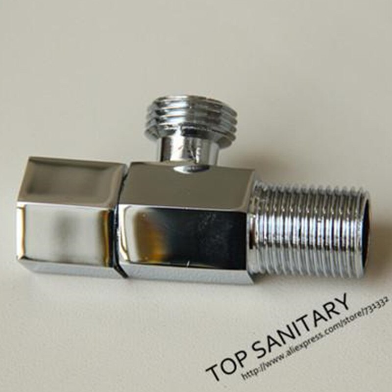 Double Valve 90 Degree Water Tap 1/2" Brass Faucet Home Outdoor
