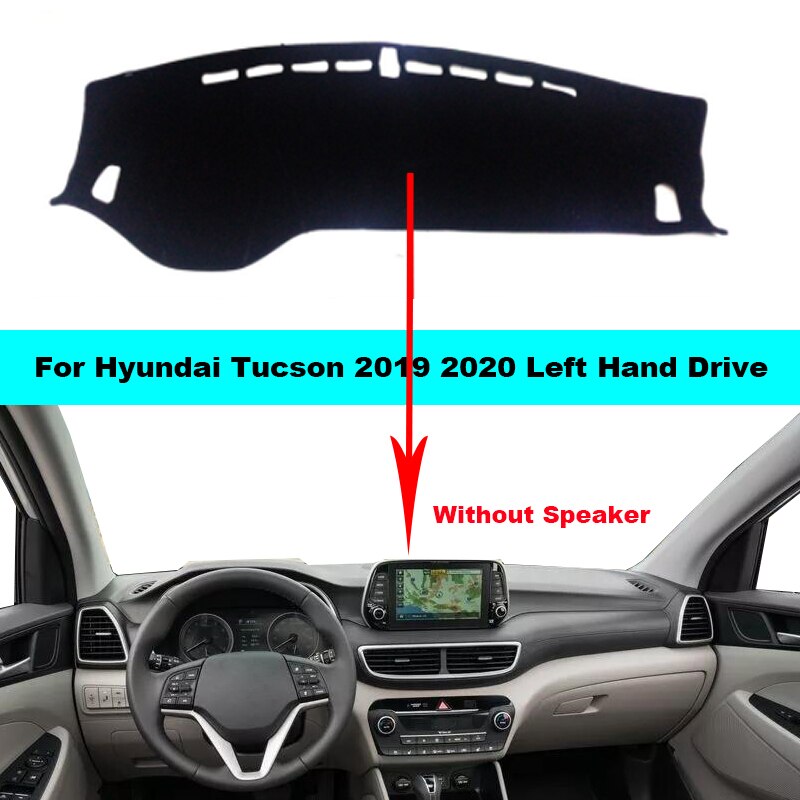 Cubierta de salpicadero de coche, Hyundai Tucson alfombrilla para , Protector para volante a la izquierda
