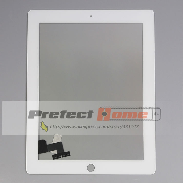 Voor Ipad 2 A1395 A1396 A1397 Touch Screen Digitizer Sensor Glas Panel Met Midden Frame + Gereedschap + Gehard Glas + Adhesive