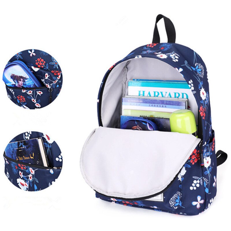 Sac d'école étanche pour adolescent filles femmes sac à dos impression sac à dos Mochila Feminina Escolar voyage sac à dos sac à dos