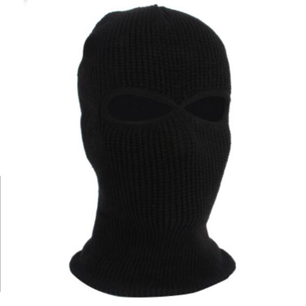 Knitted Riding Mask Full Face Windproof Unisex Face Mask for Cycling Outdoor Winter Fleece Hood Hat Sport Equipment: black