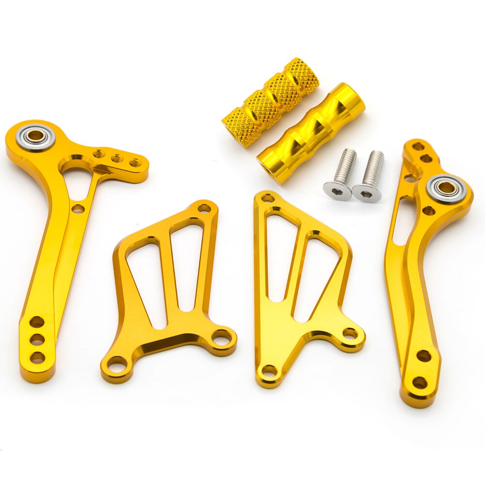 Voor Kawasaki ZX6R Zx 6R 05-08 Cnc Aluminium Motorfiets Achteren Geplaatste Voetsteun Footpeg Pedaal Achter Set Foot Rest accessoires Deel: A set Gold