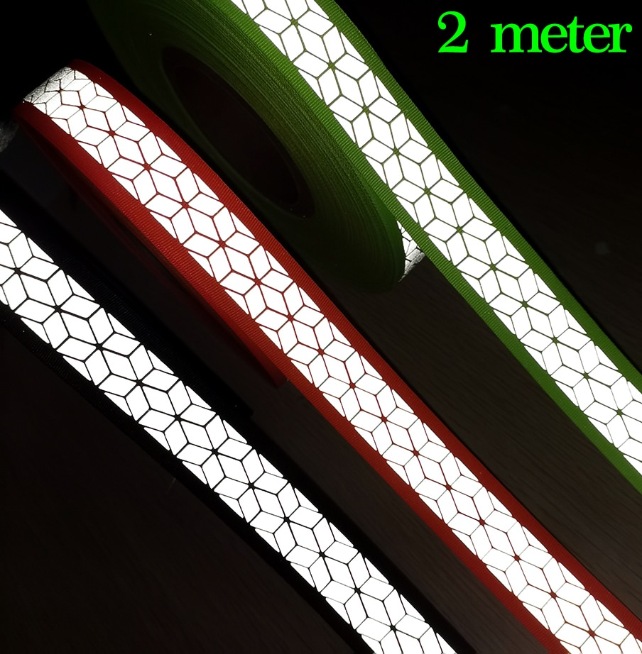 Sølv reflekterende webbing bånd diy stof tape til tøj sy  on 3cm x 2 meter