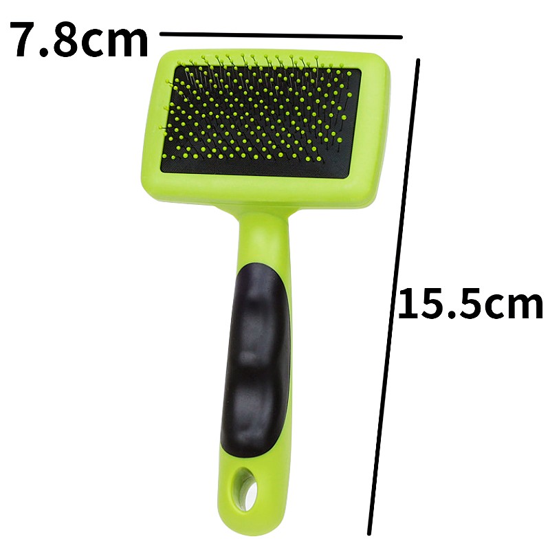 Brosse pour chien en acier inoxydable, peignes de Massage pour chien, brosse de toilettage pour animaux de compagnie, outils de nettoyage, poignée souple, peigne pour chat: Bleu marine
