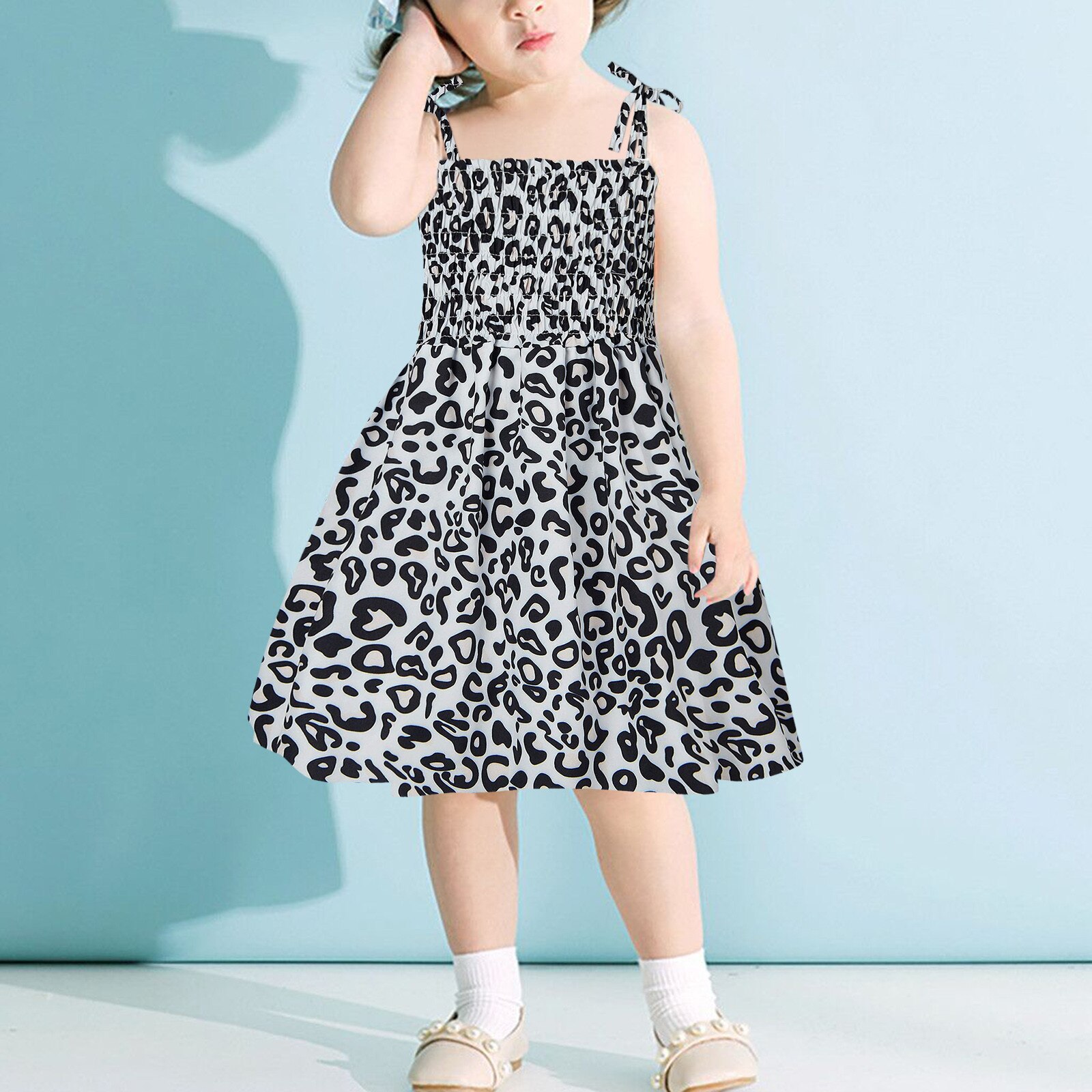 1 2 3 4 5 6 7 8 Years Summer Girl Princess Dress Cotton Cherry Dresses Polka Dot Kids Dresses For Girls Children Clothing