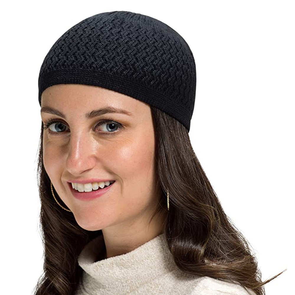 Hiver tricoté hommes musulmans chapeaux de prière unisexe bonnets casquette islamique Ramadan juif kippa Homme chapeau hommes Wrap tête casquettes