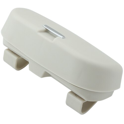 Car Glasses Box Storage Sunglasses Case For Renault Espace Twingo Clio ZOE Kwid SYMBIOZ ARKANA Duster EZ-PRO Lodgy Alpine A110: Double Clips Beige
