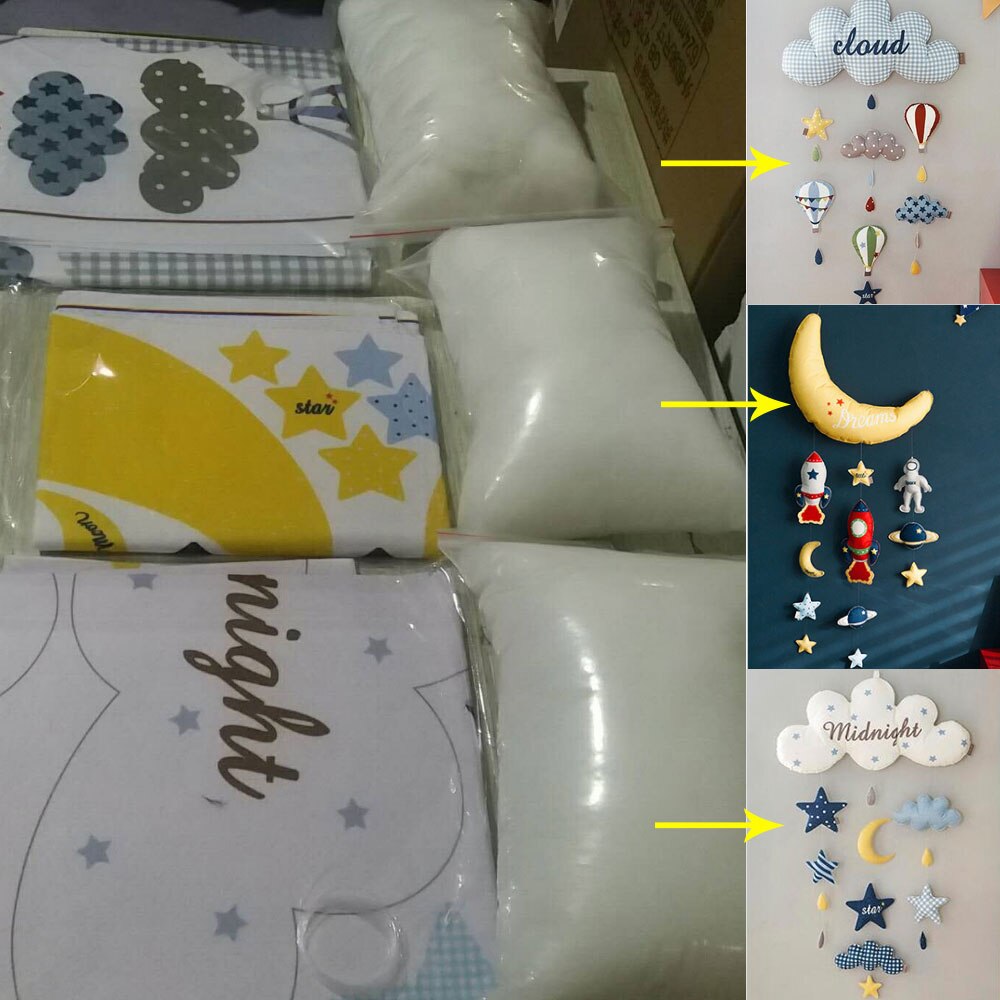 Letto Campana Giocattoli FAI DA TE stella luna Razzo Giocattolo Del bambino Fatti A Mano Girando Crepitii Del bambino Culla Supporto di Cellulari Appena nato Scatola Musicale Del bambino letto Giocattoli