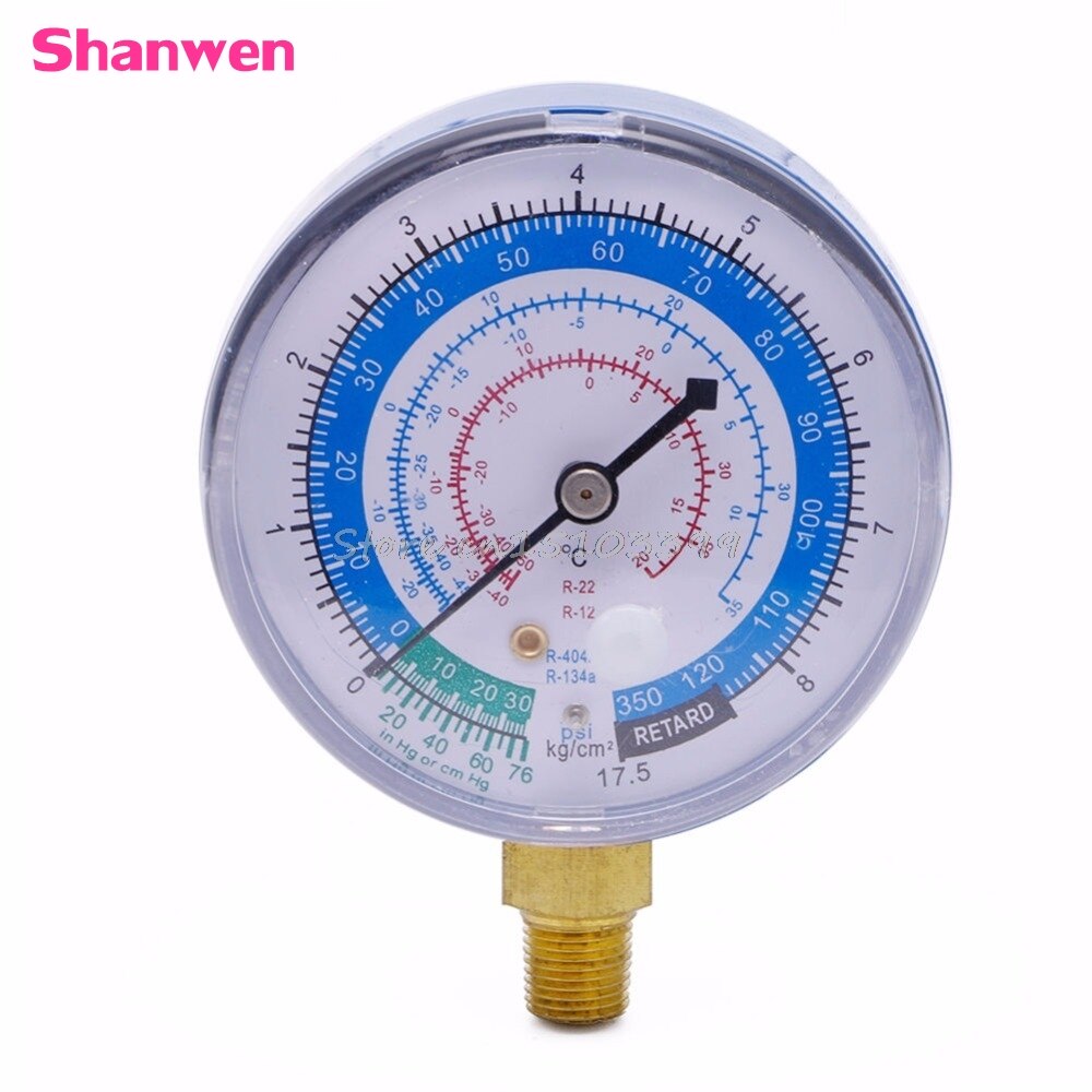 Air Conditioner R410A R134A R22 Refrigerant Low Pressure Gauge PSI KPA Blue