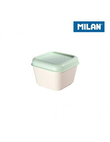 MILAN Recipiente para alimentos cuadrado 0,33l tapa verde milan