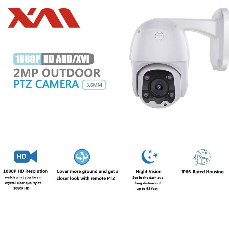 Ahd Ptz Camera Surveillance Infrarood Camera 1080P Ahd Xvi Cctv Camera Beveiliging Outdoor Dome Camera