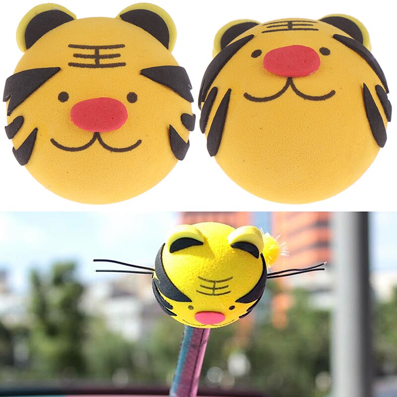 1Pc Leuke Eend Bloem Aap Panda Dier Auto Antenne Pen Topper Antenne Eva Bal Decor Speelgoed Ornament 13 Soorten