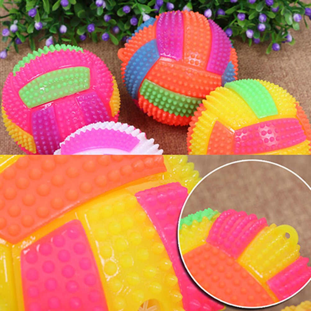 6.5cm Spiky Massage Ball Hand Foot Body Pain Stress Massager Relief Trigger Point Health Care Sport Toy LED Flashing