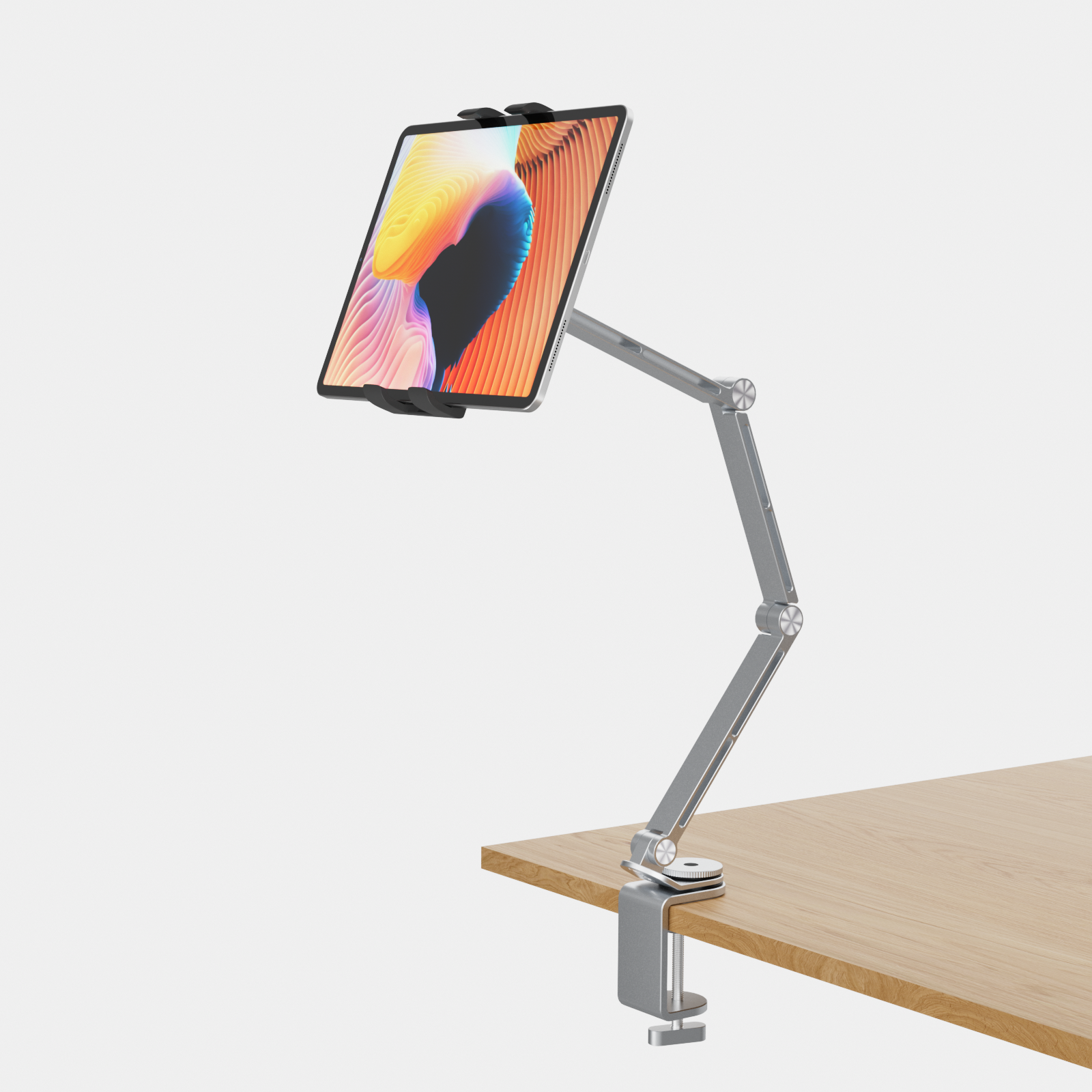 Langer Arm ständer für Monitorst änder iPad Galaxie Xiaomi Tablet Kindler Tablet Schreibtisch halter Magnet bett Telefonst änder Clip halterung: Silber