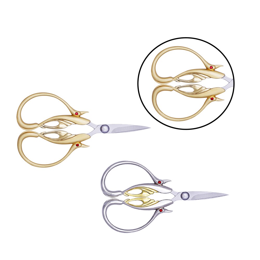 Schwan Stil Stickerei Schere Edelstahl Stoff Cutter Schneider Schere Haushalt NäHenne Schere Hand Werkzeuge