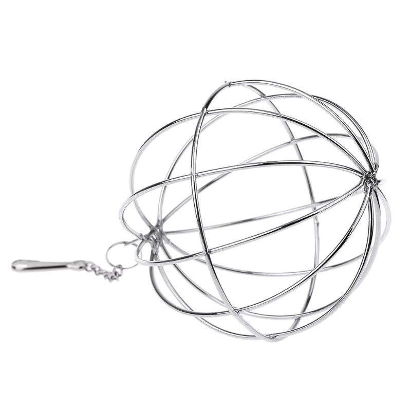 Stainless Steel Round Feeder Automatic Feeding Hanging Hay Ball Guinea Pig Hamster Rat Rabbit Pet Toy