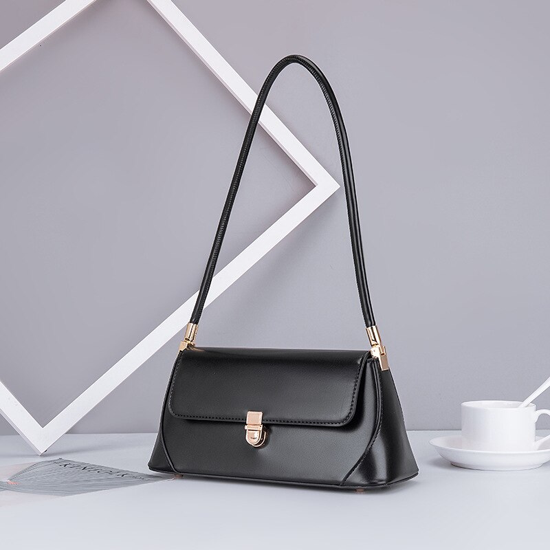 Vrouwen Luxe Handtassen Messenger Crossbody Grote Schouder Emmer Zak Zadel Diagonaal Flap Tassen Baguette Tote Leuke Onderarm Zak: Black