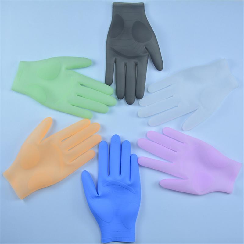 Une paire de gants en Silicone réutilisables imperméable résistant à l'huile haute élastique Nitrite gants cuisine jardin nettoyage gants ménagers