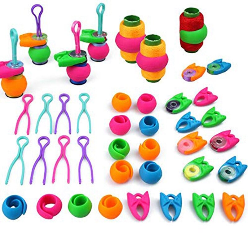 72 Pieces Sewing and Embroidery Bobbins,Bobbin Holder Clips Peels Thread Spool Huggers Keeping Bobbin Thread Under Control for E