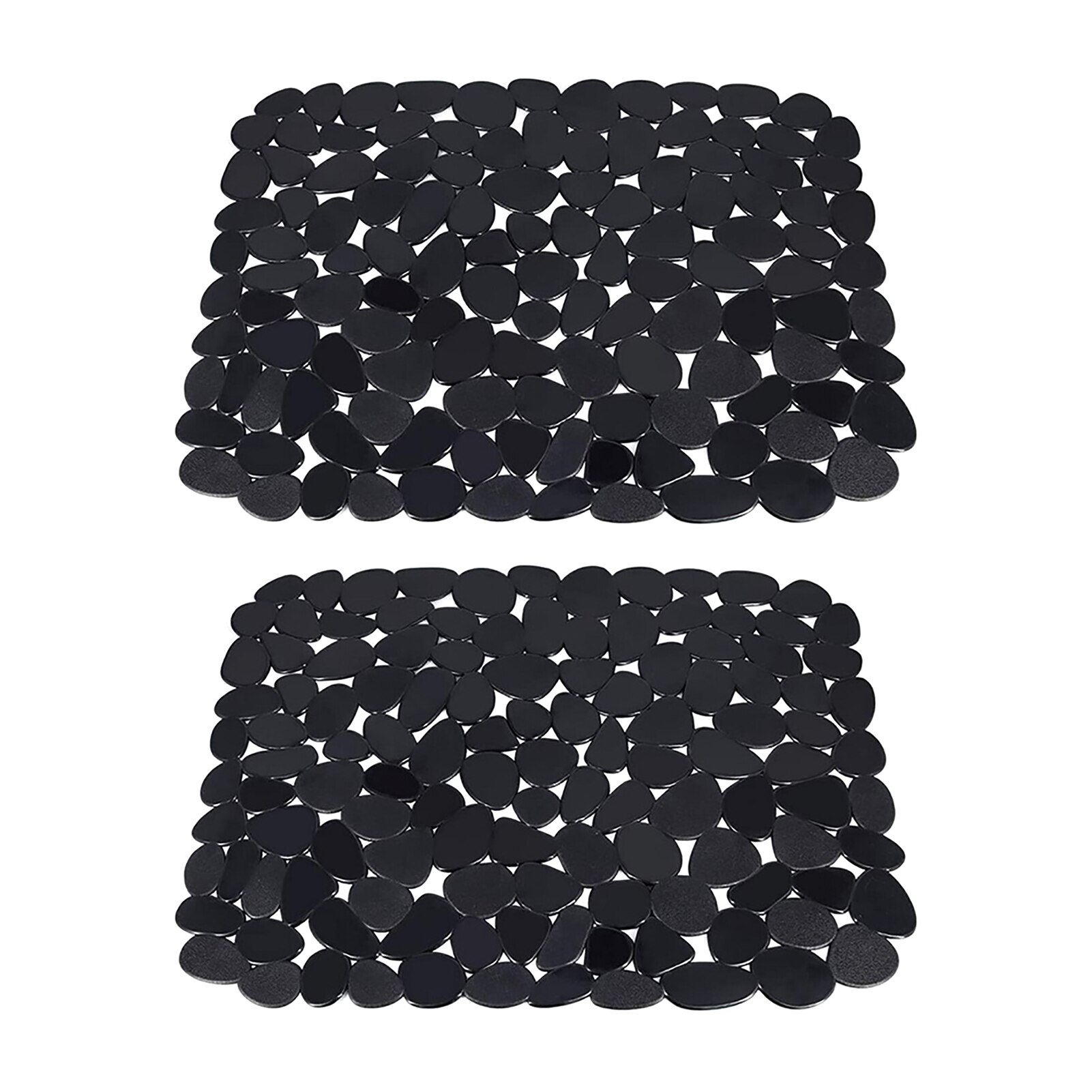 2pcs/pack Dish Drying Mat Cushioning Home PVC Kitchen Sink Protective Cover Soft Multifunctional Plates Glasses Accessories: Black