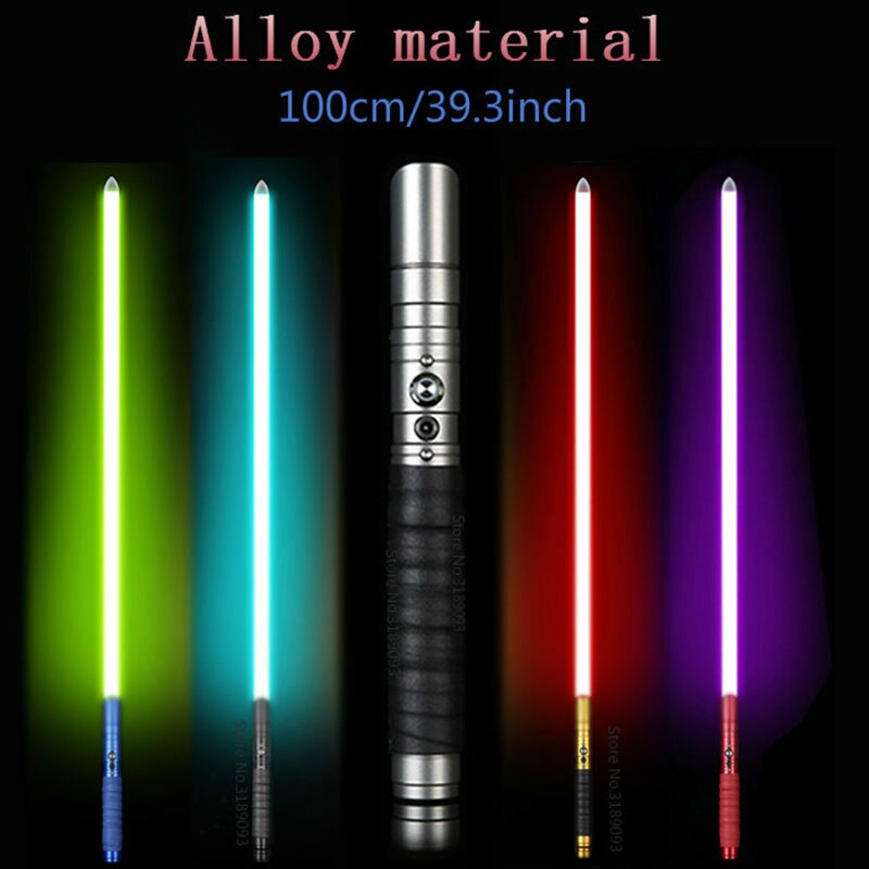 USB Spada Laser Giocattolo Luce Sciabola Kpop Lightstick Rgb Spada Laser Luminoso Led Del Giocattolo Del Metallo di trasporto della Maniglia Heavy Dueling 12 di Colore Cambiamento di Volume