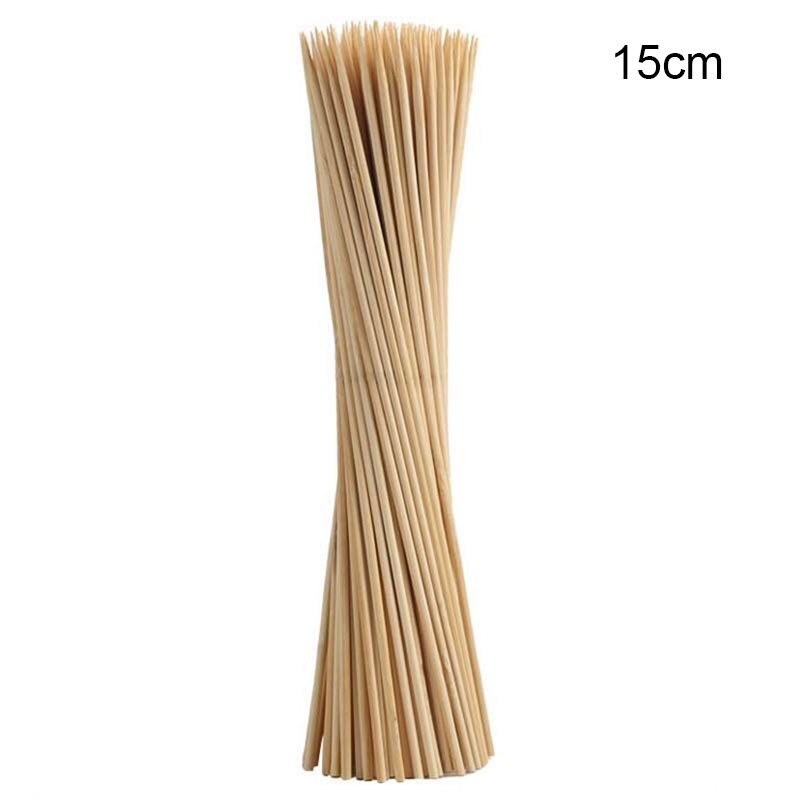 500/1000Pcs Natuurlijke Bbq Bamboe Stokjes Houten Spiesjes Voor Diverse Vruchten Kebab Grill Zeer Hernieuwbare Natuurlijke Resource P7Ding: 15cm 1000 PCS