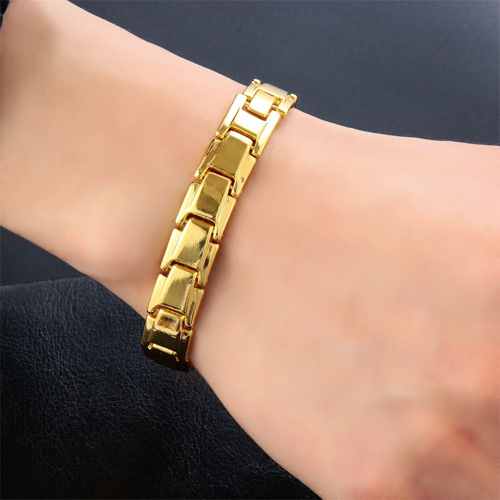 5 farben männer Schmuck Edelstahl Therapeutische Energie Heilung Armbinde Therapie Magnetische Armbinde