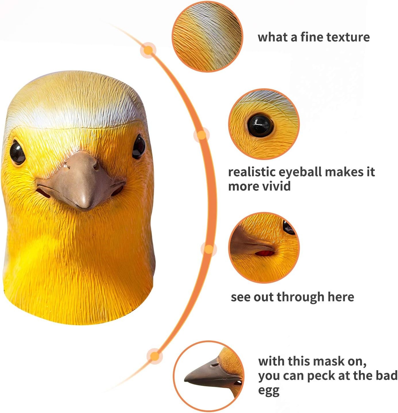 Nouveauté masque d'oiseau capuche en Latex Animal aigle Pigeon oiseau casque Halloween Costume carnaval Cosplay fête Zoo mascarade accessoires