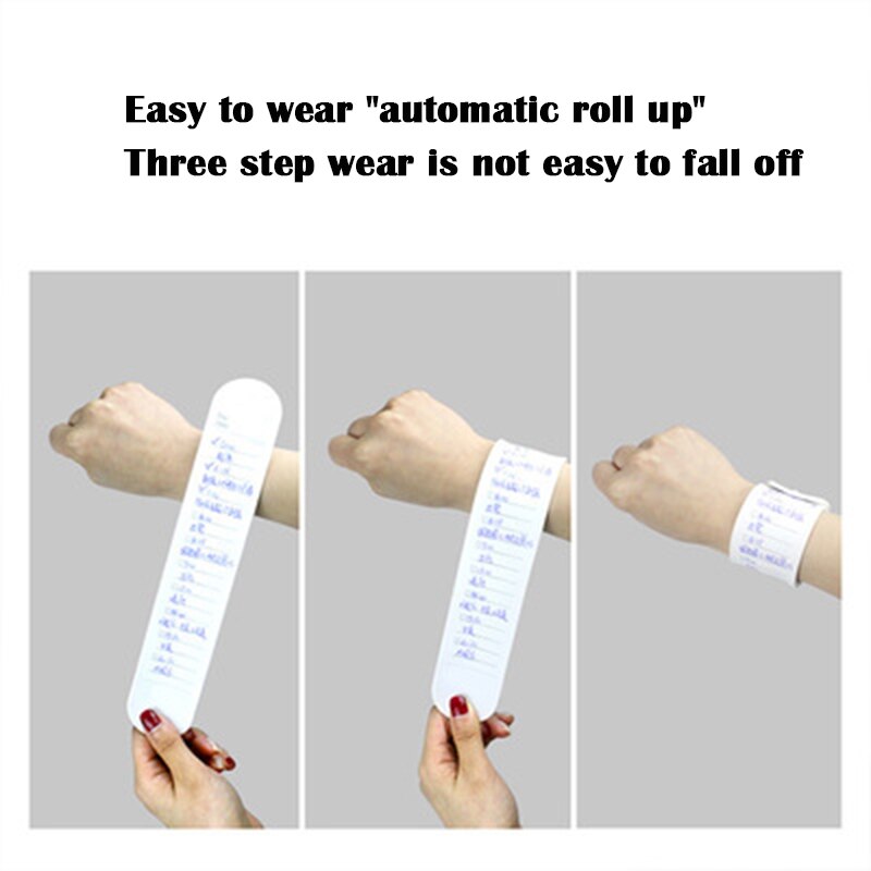 Reusable Erasable Wearable Silicone Memo Waterproof Wrist Band Portable Notes YU-Home